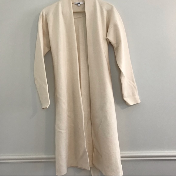 Uniqlo cream coloured belted duster - Picture 2 of 8